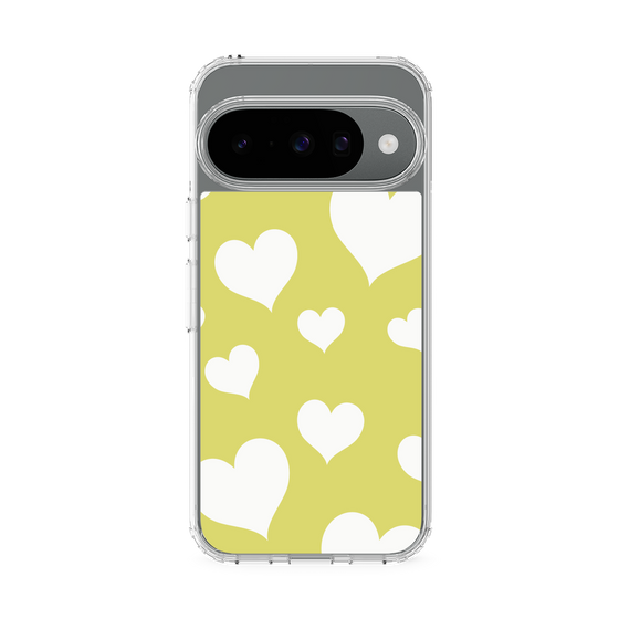 スリムプロテクションケース［ Dot Hearts - Yellow ］