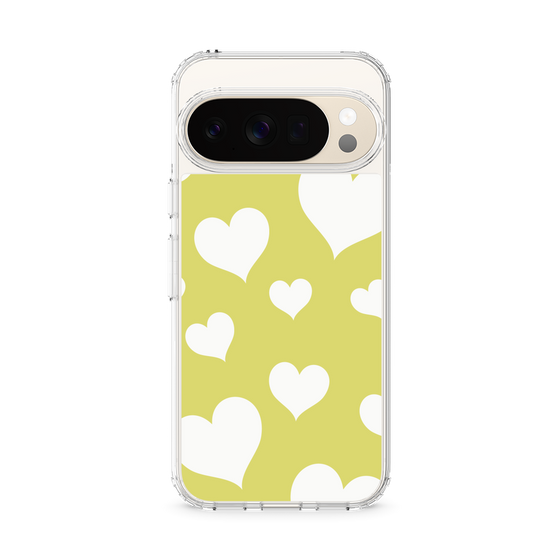 スリムプロテクションケース［ Dot Hearts - Yellow ］