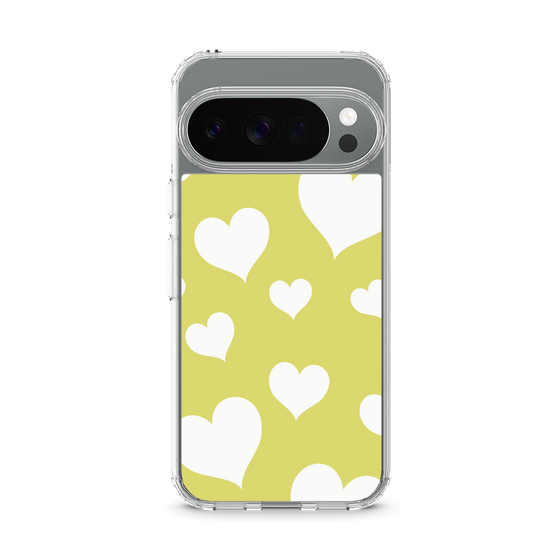 スリムプロテクションケース［ Dot Hearts - Yellow ］