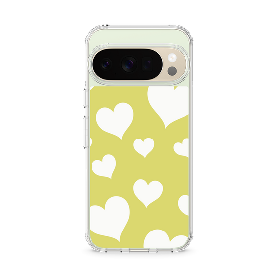 スリムプロテクションケース［ Dot Hearts - Yellow ］