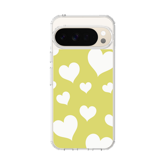 スリムプロテクションケース［ Dot Hearts - Yellow ］