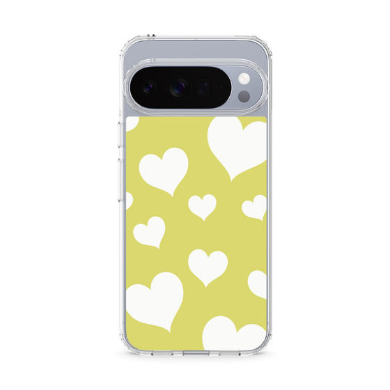 スリムプロテクションケース［ Dot Hearts - Yellow ］