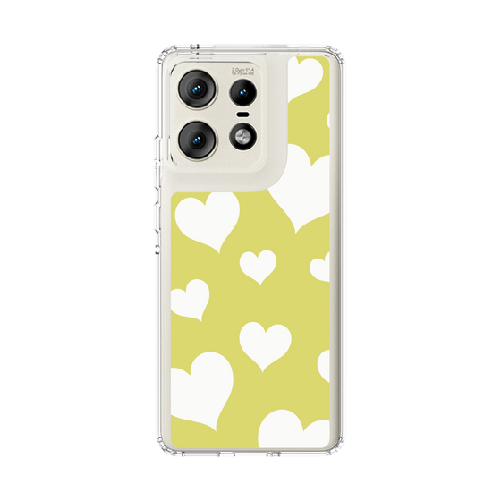 スリムプロテクションケース［ Dot Hearts - Yellow ］