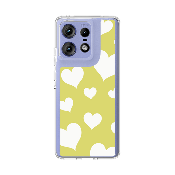スリムプロテクションケース［ Dot Hearts - Yellow ］