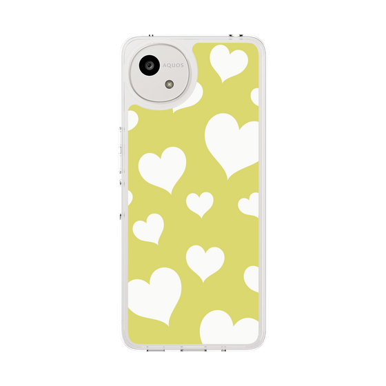 スリムプロテクションケース［ Dot Hearts - Yellow ］