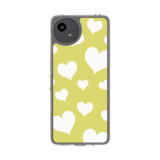 スリムプロテクションケース［ Dot Hearts - Yellow ］