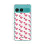 スリムプロテクションケース［ Stripe Hearts - Pink ］