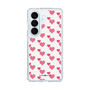 スリムプロテクションケース［ Stripe Hearts - Pink ］