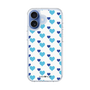 スリムプロテクションケース［ Stripe Hearts - Blue ］