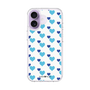 スリムプロテクションケース［ Stripe Hearts - Blue ］