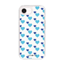 スリムプロテクションケース［ Stripe Hearts - Blue ］