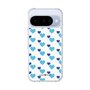 スリムプロテクションケース［ Stripe Hearts - Blue ］