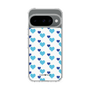 スリムプロテクションケース［ Stripe Hearts - Blue ］