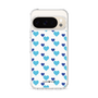 スリムプロテクションケース［ Stripe Hearts - Blue ］