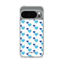 スリムプロテクションケース［ Stripe Hearts - Blue ］