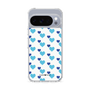 スリムプロテクションケース［ Stripe Hearts - Blue ］