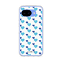スリムプロテクションケース［ Stripe Hearts - Blue ］