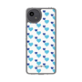 スリムプロテクションケース［ Stripe Hearts - Blue ］