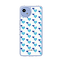 スリムプロテクションケース［ Stripe Hearts - Blue ］