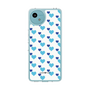 スリムプロテクションケース［ Stripe Hearts - Blue ］