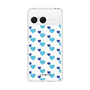 スリムプロテクションケース［ Stripe Hearts - Blue ］
