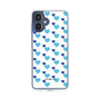スリムプロテクションケース［ Stripe Hearts - Blue ］