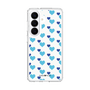 スリムプロテクションケース［ Stripe Hearts - Blue ］