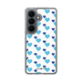 スリムプロテクションケース［ Stripe Hearts - Blue ］