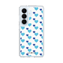 スリムプロテクションケース［ Stripe Hearts - Blue ］