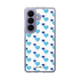 スリムプロテクションケース［ Stripe Hearts - Blue ］