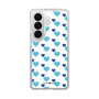 スリムプロテクションケース［ Stripe Hearts - Blue ］
