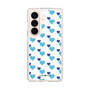スリムプロテクションケース［ Stripe Hearts - Blue ］