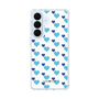 スリムプロテクションケース［ Stripe Hearts - Blue ］