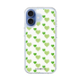 スリムプロテクションケース［ Stripe Hearts - Green ］