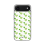 スリムプロテクションケース［ Stripe Hearts - Green ］