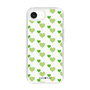 スリムプロテクションケース［ Stripe Hearts - Green ］