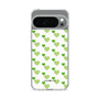スリムプロテクションケース［ Stripe Hearts - Green ］