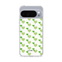 スリムプロテクションケース［ Stripe Hearts - Green ］