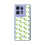 スリムプロテクションケース［ Stripe Hearts - Green ］