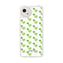 スリムプロテクションケース［ Stripe Hearts - Green ］