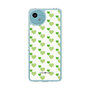 スリムプロテクションケース［ Stripe Hearts - Green ］