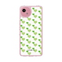 スリムプロテクションケース［ Stripe Hearts - Green ］