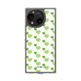 スリムプロテクションケース［ Stripe Hearts - Green ］