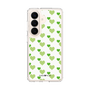 スリムプロテクションケース［ Stripe Hearts - Green ］