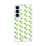 スリムプロテクションケース［ Stripe Hearts - Green ］