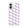 スリムプロテクションケース［ Stripe Hearts - Purple ］