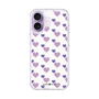 スリムプロテクションケース［ Stripe Hearts - Purple ］