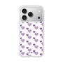 スリムプロテクションケース［ Stripe Hearts - Purple ］