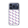 スリムプロテクションケース［ Stripe Hearts - Purple ］