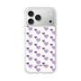 スリムプロテクションケース［ Stripe Hearts - Purple ］